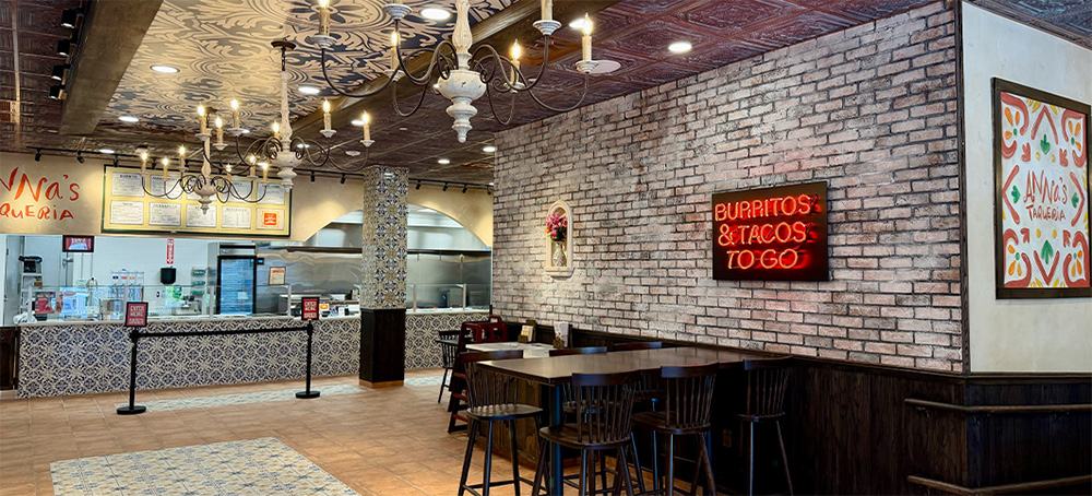 Interior of the Anna's Taqueria Southie location