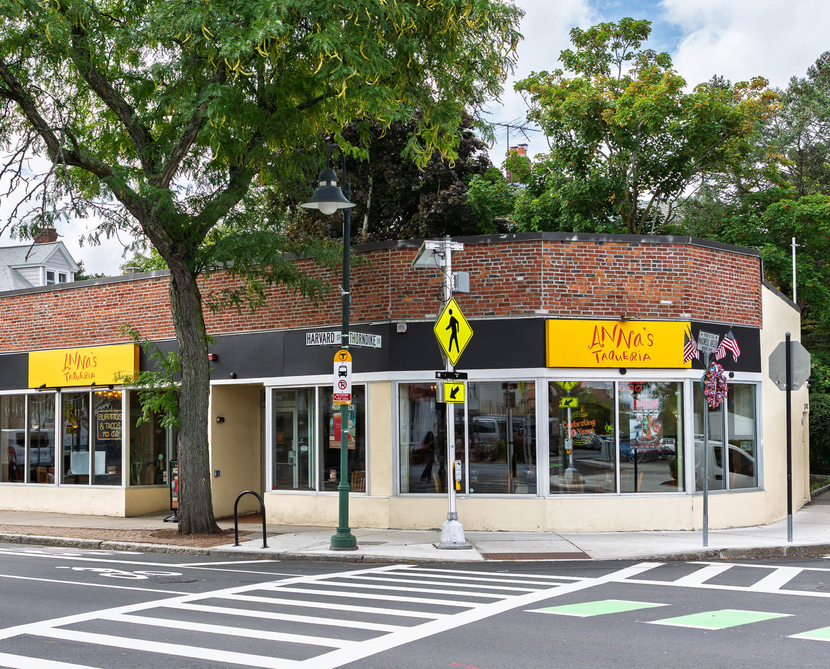 Interior of the Anna's Taqueria JFK Corner, Brookline location
