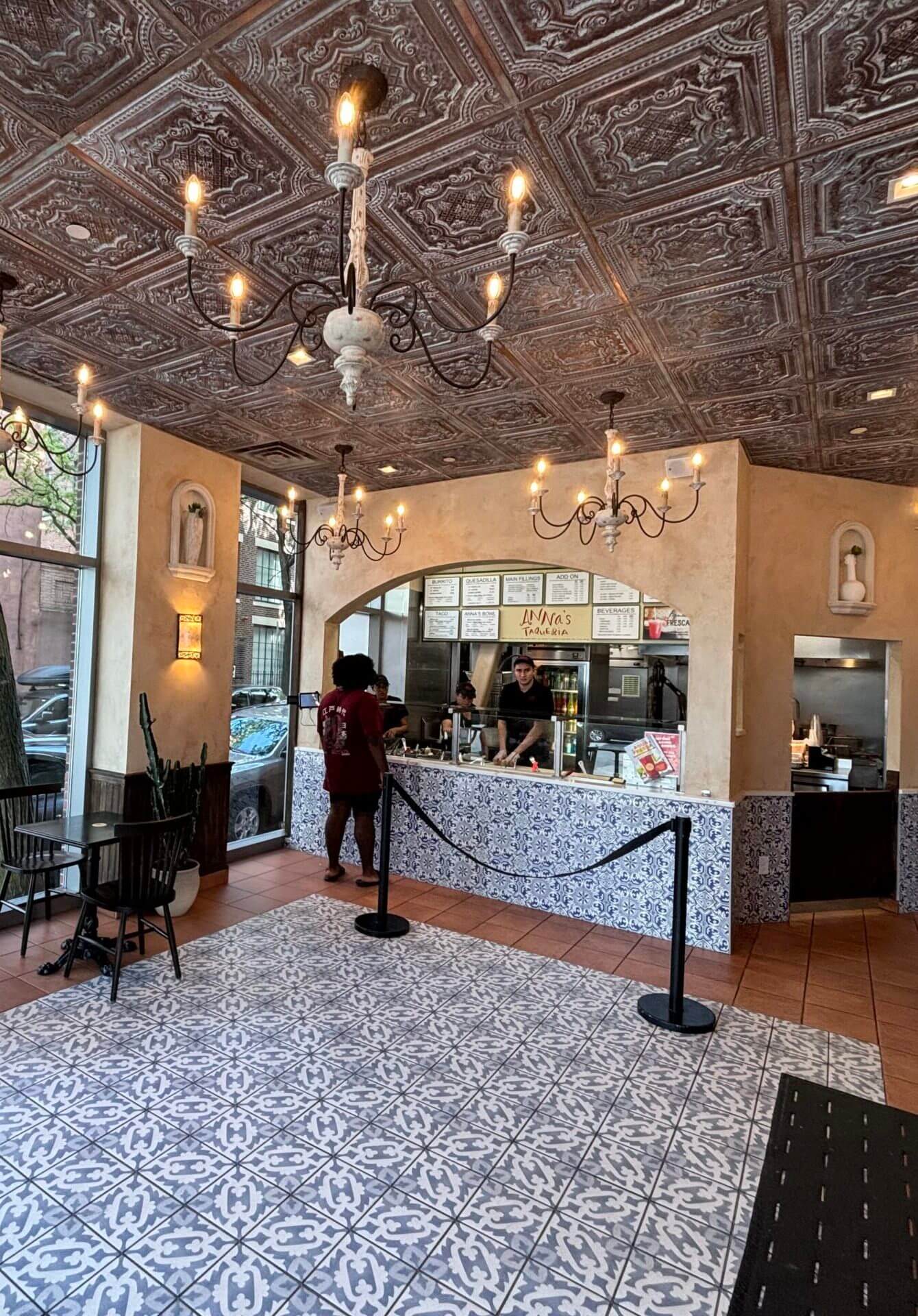 Interior shot of the Anna's Taqueria Beacon Hill/MGH, Boston location