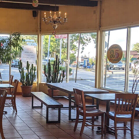 Interior of the Anna's Taqueria JFK Corner, Brookline location