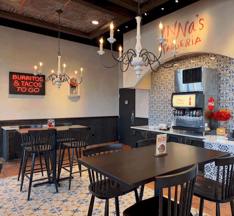 Exterior of the Anna's Taqueria Concord, New Hampshire location