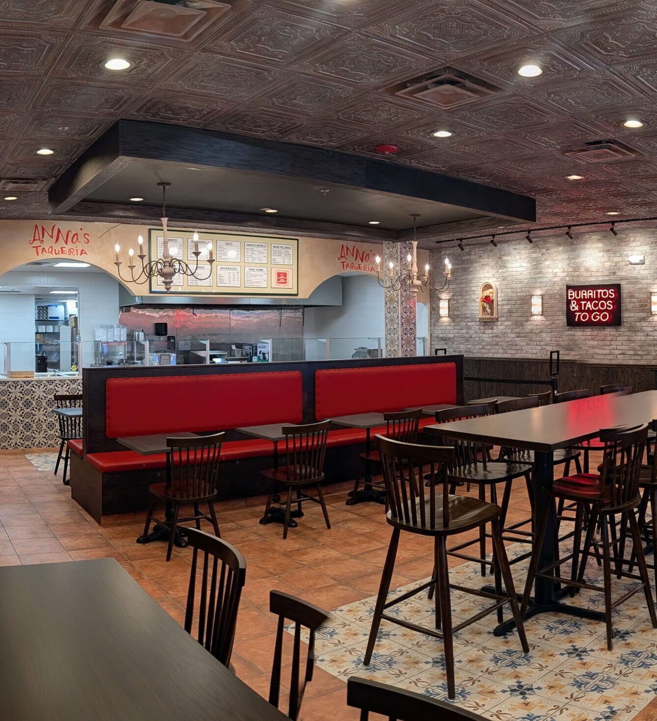 Interior of the Anna's Taqueria Cranston location