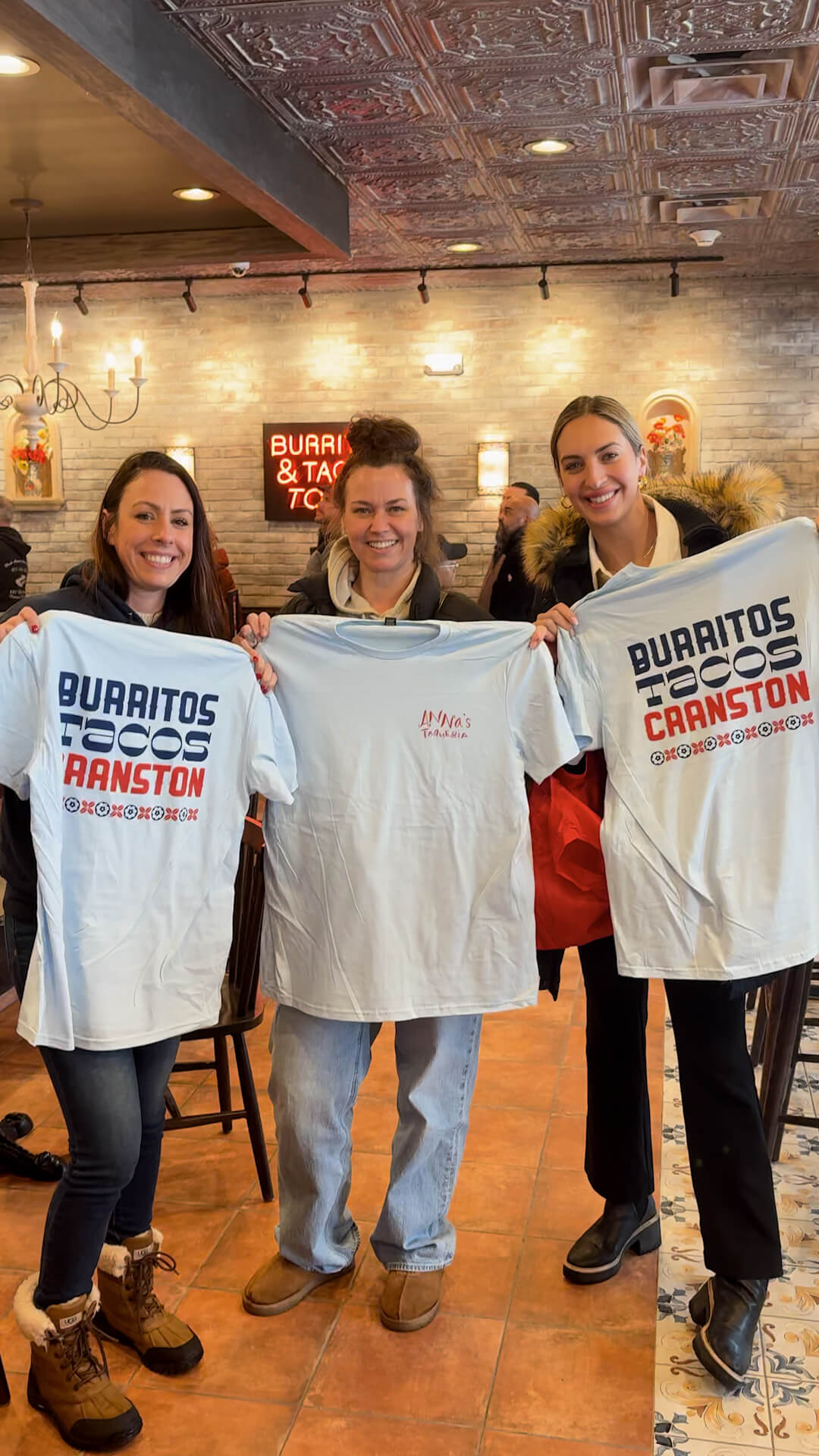 Customers at Anna's Taqueria in Cranston Grand Opening