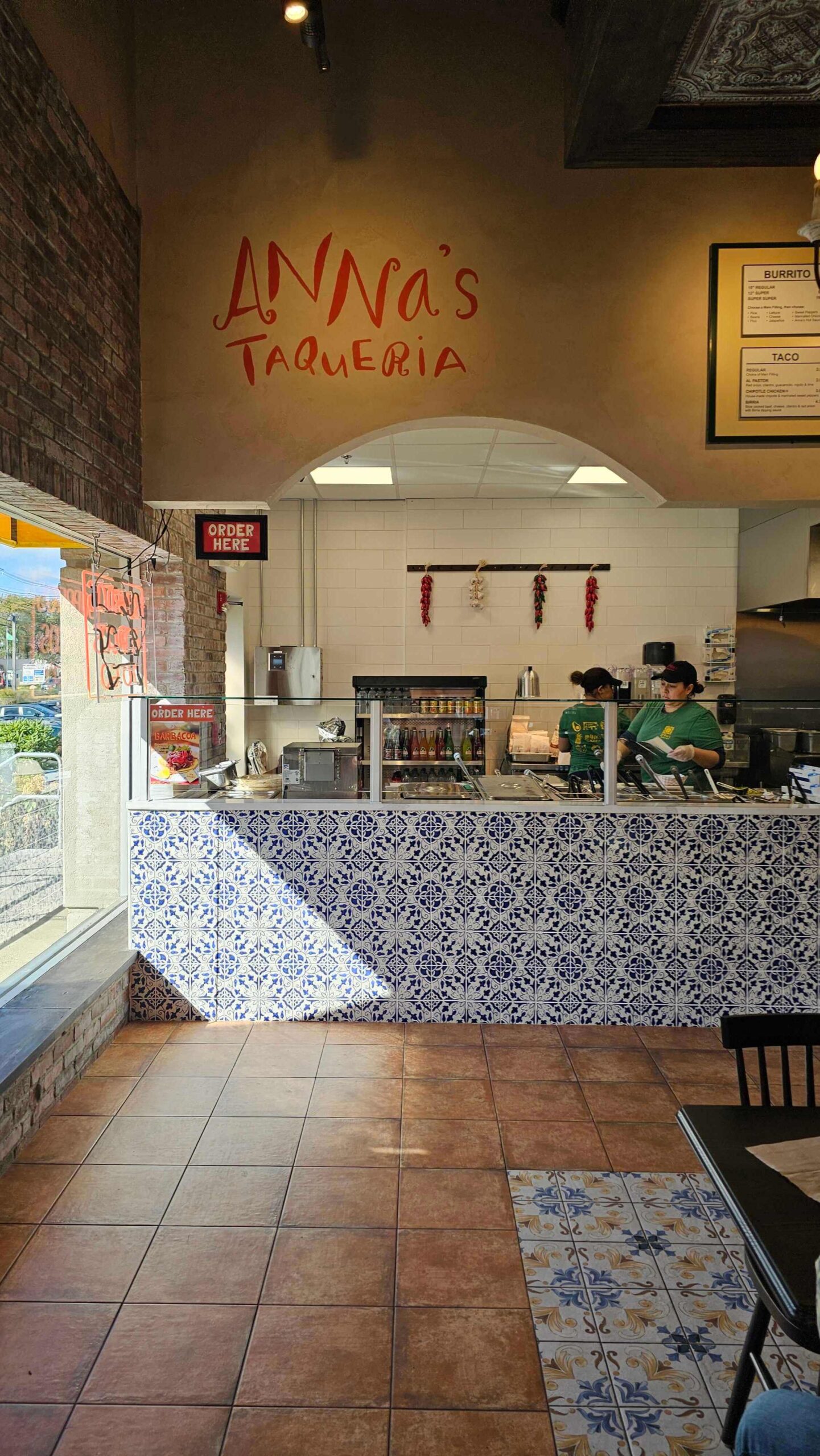 Interior of the Anna's Taqueria Newton location